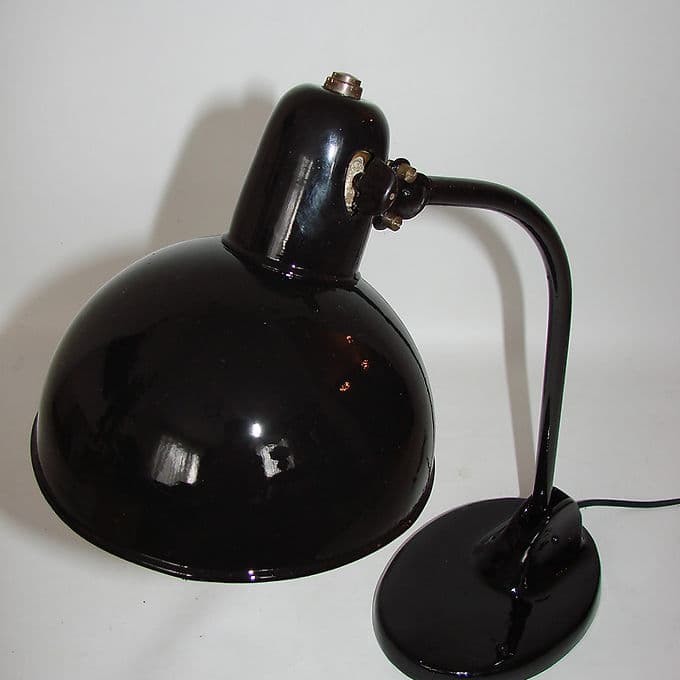 Lampka biurkowa Kandem, czarny, metal, Niemcy, lata 20. - 38782