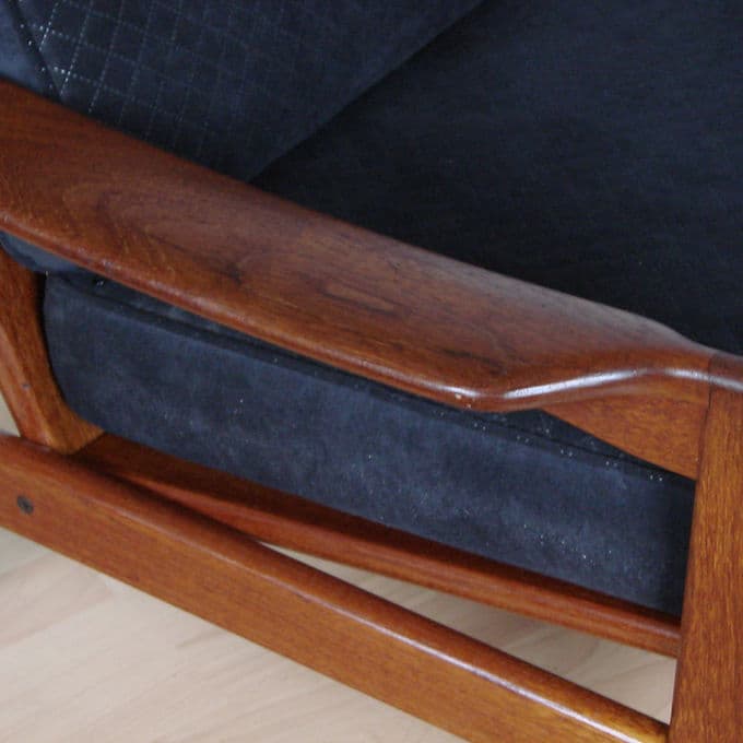 Fotel, teak brązowy, Dania, lata 60. - 38768