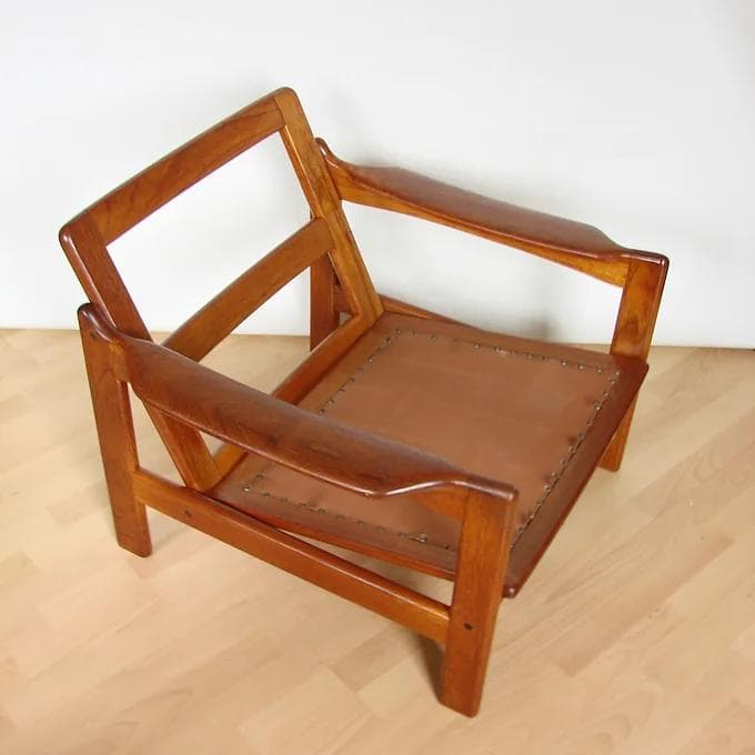 Fotel, teak brązowy, Dania, lata 60. - 38767