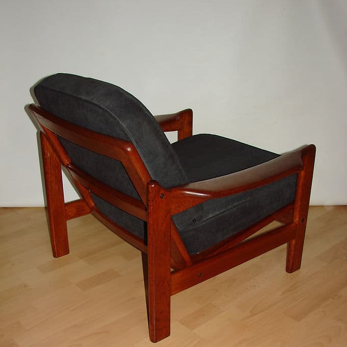 Fotel, teak brązowy, Dania, lata 60. - 38771