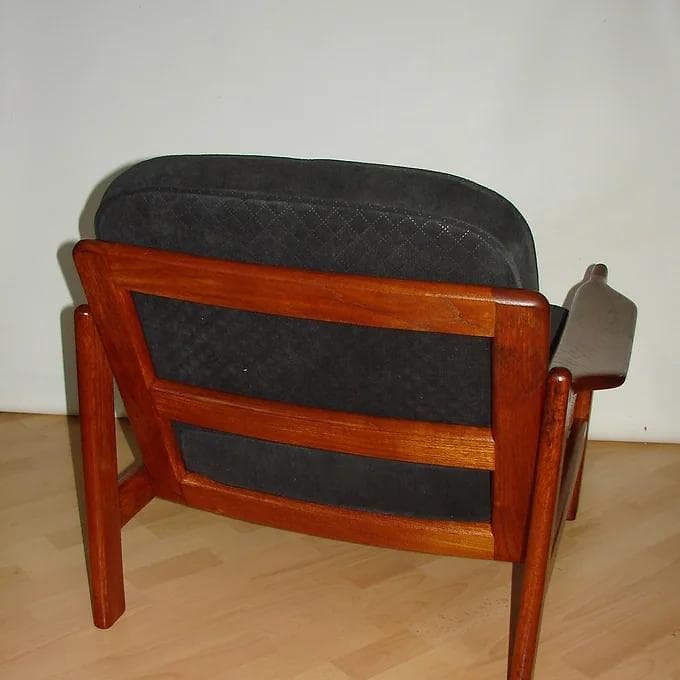 Fotel, teak brązowy, Dania, lata 60. - 38772