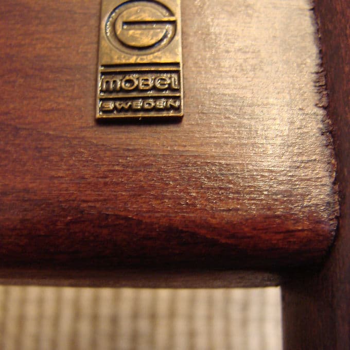 Armchair G.Mobel, beige, beech, Sweden, 1970s. - 38742