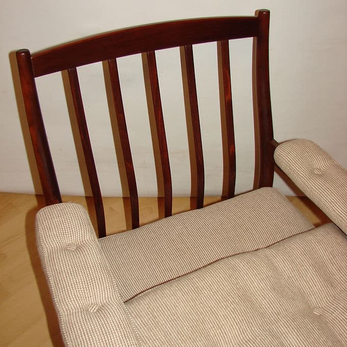 Armchair G.Mobel, beige, beech, Sweden, 1970s. - 38741