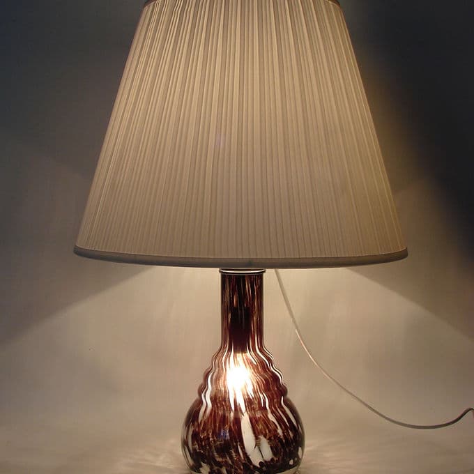 Lampa nocna, szkło brązowy ciemny, lata 80. - 38705