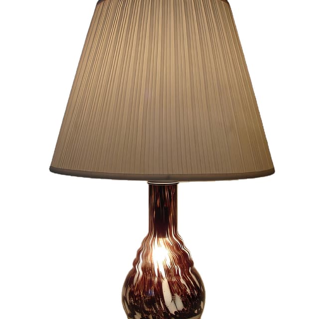 Lampa nocna, szkło brązowy ciemny, lata 80. - WYMIARY