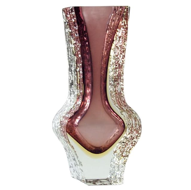 Wazon sommerso, szkło fioletowy, proj. A. Mandruzzato, Włochy, lata 60. - WYMIARY