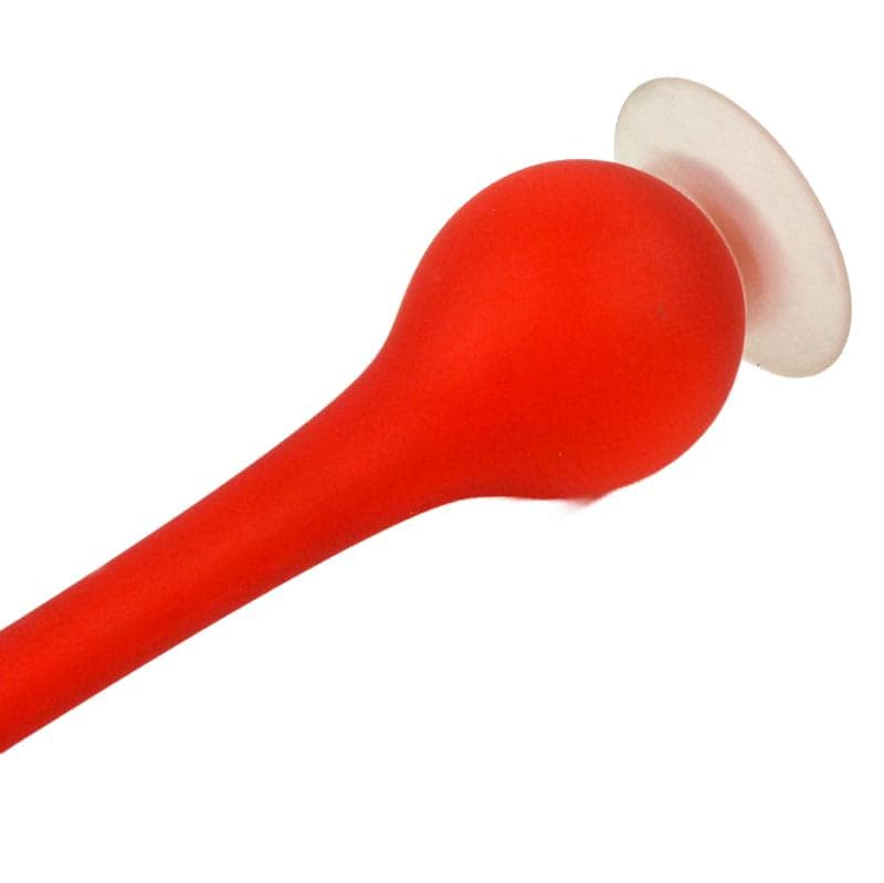 Matowy czerwony wazon szklany, proj. C. Moretti, Włochy, lata 70. - 4227