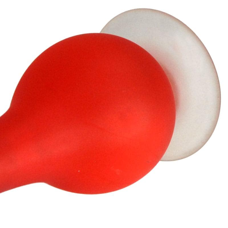 Matowy czerwony wazon szklany, proj. C. Moretti, Włochy, lata 70. - 4228