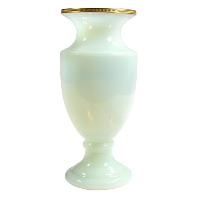 Wazon opalizujący, szkło ivory white, proj. V. Nason, Murano, Włochy, lata 50. - WYMIARY