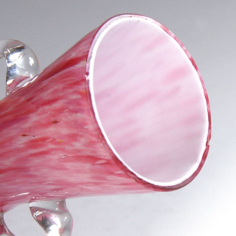 Wazon art déco, różowy, szkło, Franz Welz, Czechosłowacja, lata 30. - 38970