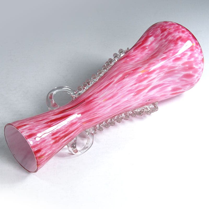 Wazon art déco, różowy, szkło, Franz Welz, Czechosłowacja, lata 30. - 38966