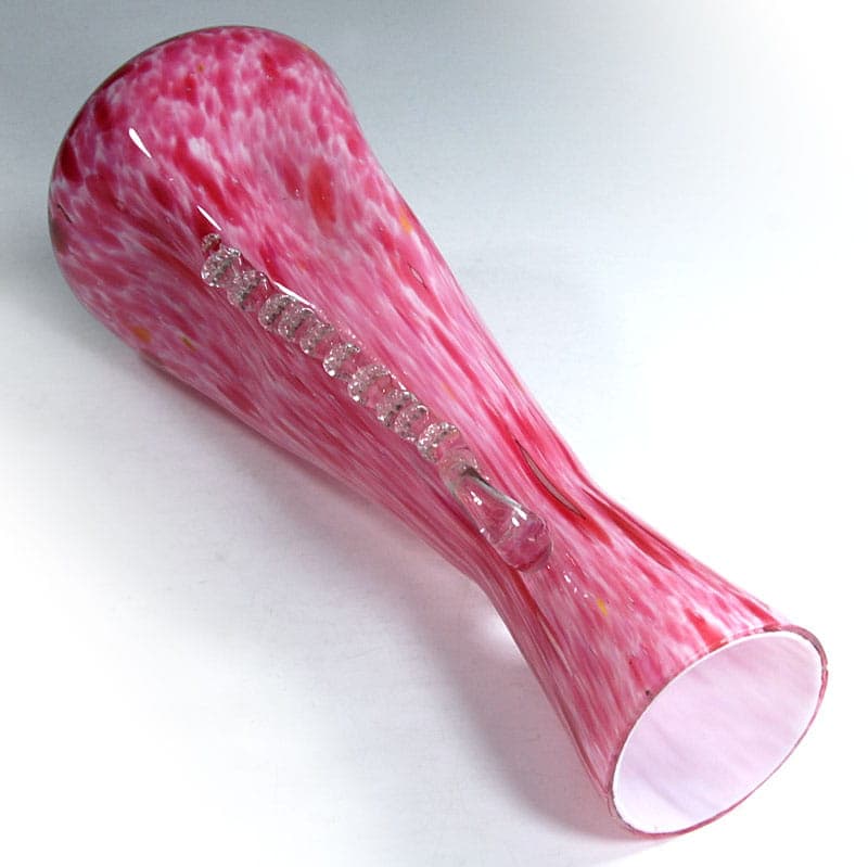 Wazon art déco, różowy, szkło, Franz Welz, Czechosłowacja, lata 30. - 38969