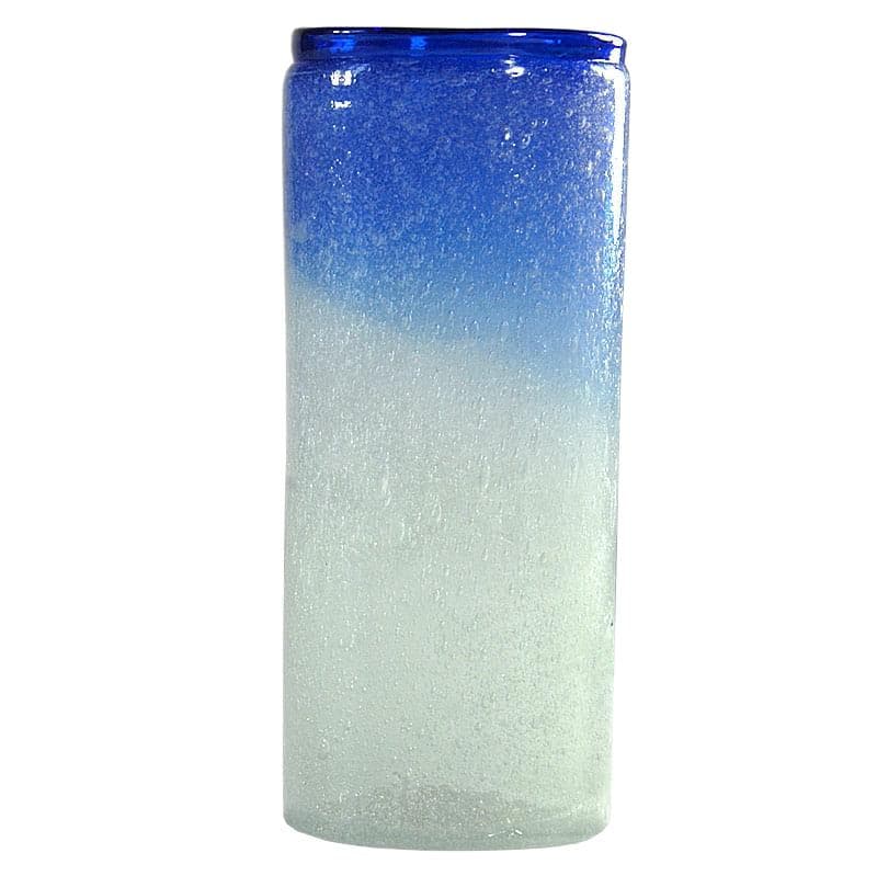 Wazon pulegoso, szkło niebieski, Włochy, lata 60.