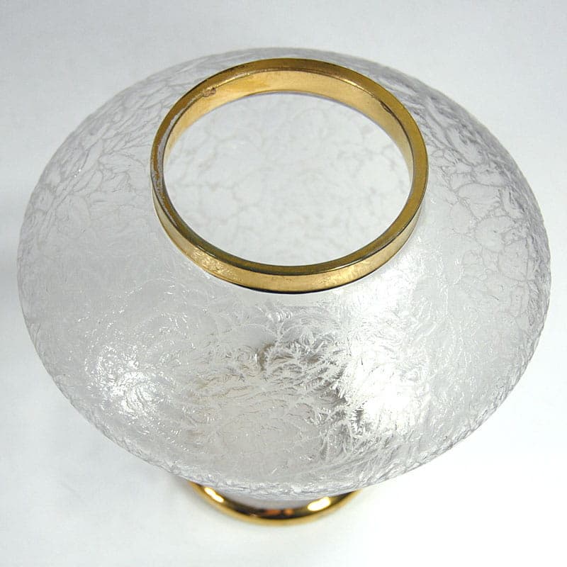 Wazon Art Deco, transparentny, kryształ, Rupel Boom, Belgia, lata 40. - 38950