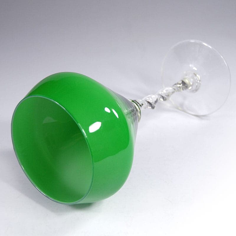 Wazon Empoli, szkło zielone, Włochy, lata 70. - 38919