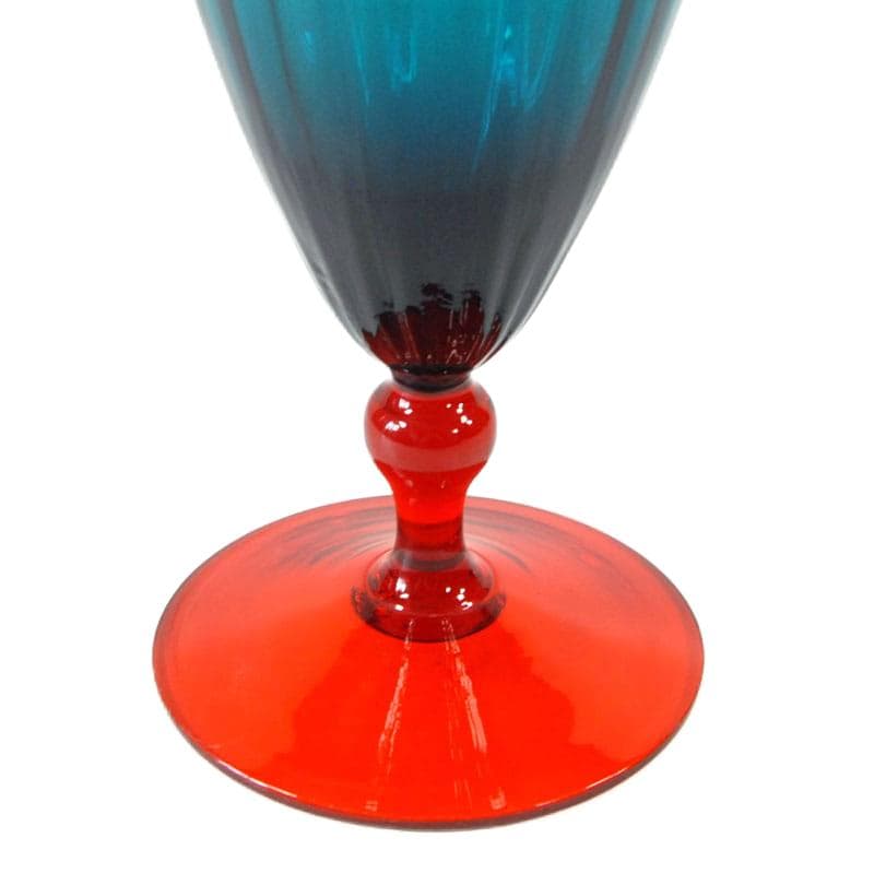 Niebiesko-pomarańczowy ogromny wazon szklany, Empoli, Włochy, lata 70. - 4220