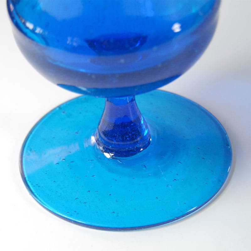 Wazon pulegoso, turkusowy, szkło, Włochy, lata 60. - 38913