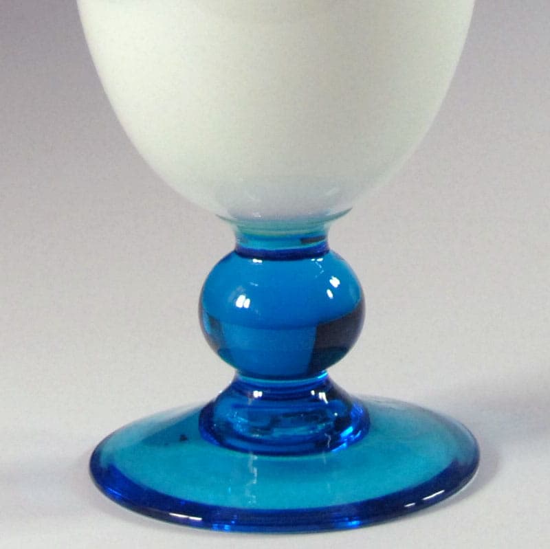 Karafka, szkło mlecznobiały turkusowy, Empoli, Włochy, lata 60. - 39126