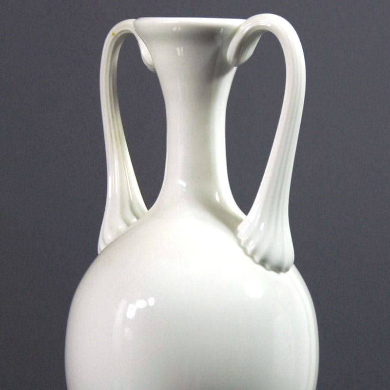 Wazon amfora, biały, szkło, Murano, Włochy, lata 30. - 39120