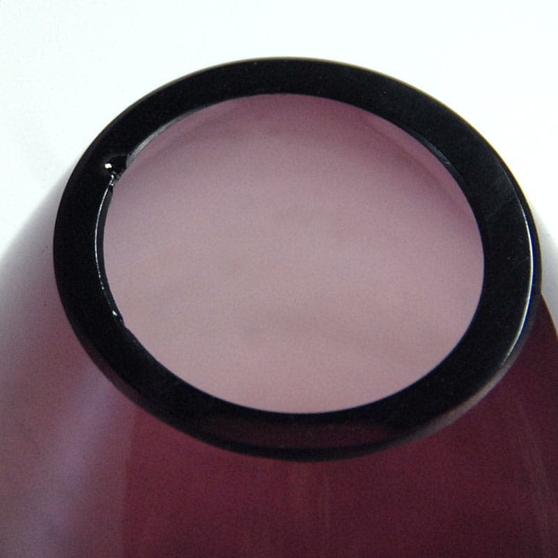 Wazon Bulet, fioletowy, szkło, proj. T. Aladin, Riihimäki Lasi, Finlandia, lata 60. - 39099