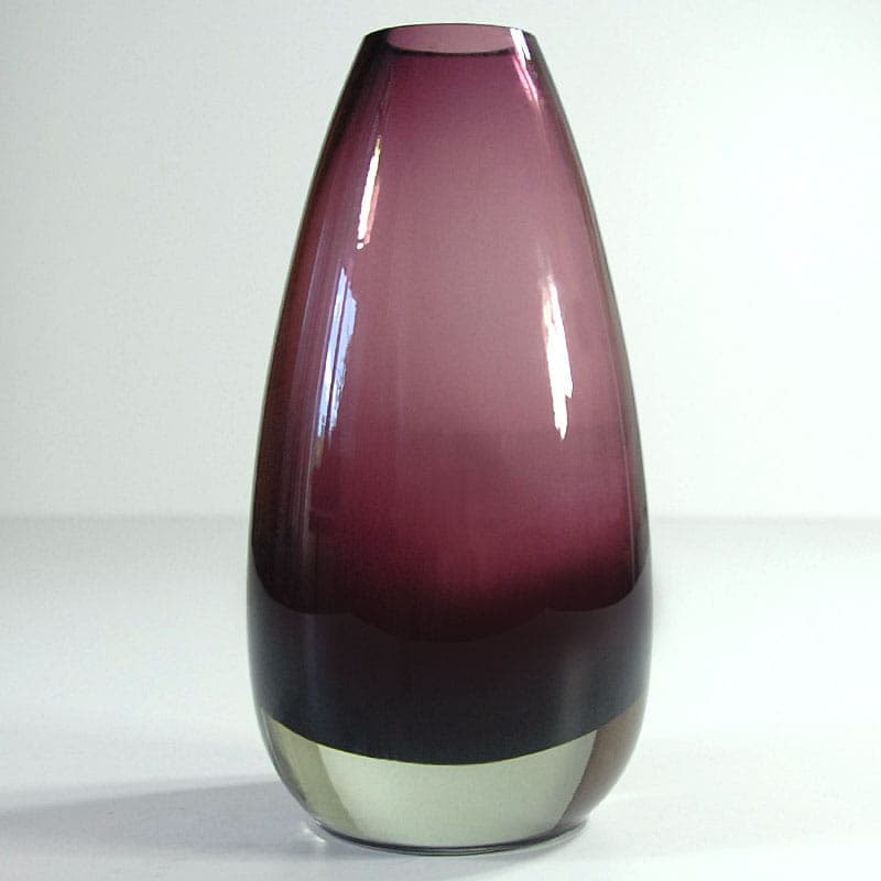 Wazon Bulet, fioletowy, szkło, proj. T. Aladin, Riihimäki Lasi, Finlandia, lata 60. - 39096