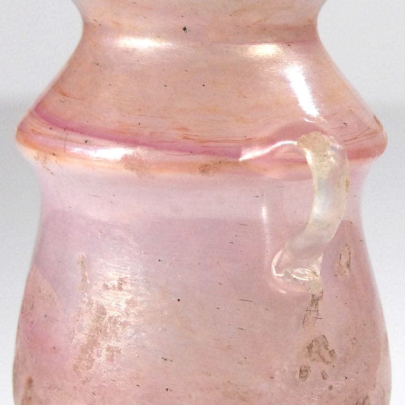 Wazon amfora Scavo, różowy, szkło, lata 20. - 39092