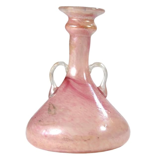 Wazon amfora Scavo, różowy, szkło, lata 20. - WYMIARY