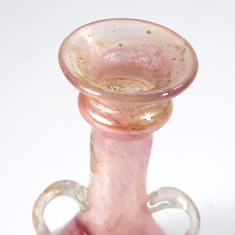 Wazon amfora Scavo, różowy, szkło, lata 20. - 39084