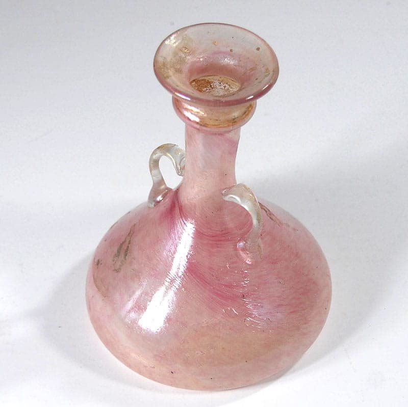 Wazon amfora Scavo, różowy, szkło, lata 20. - 39085