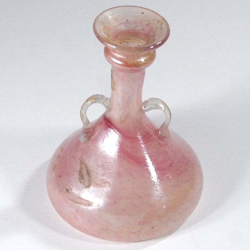 Wazon amfora Scavo, różowy, szkło, lata 20. - 39082