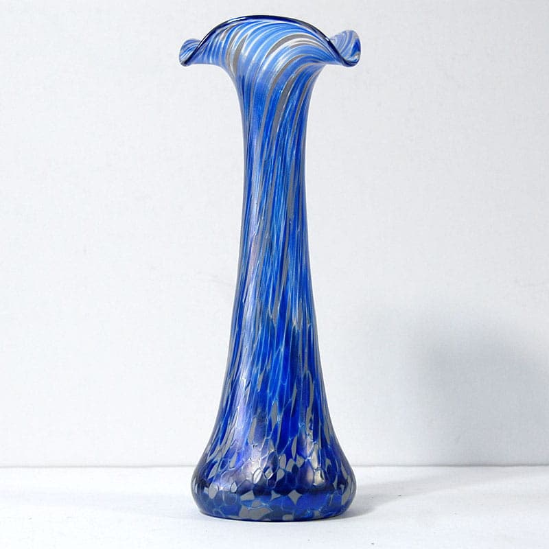 Wazon secesyjny, szkło niebieski, lata 20. - 39076