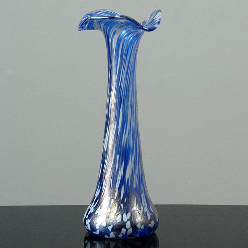 Wazon secesyjny, szkło niebieski, lata 20. - 39077