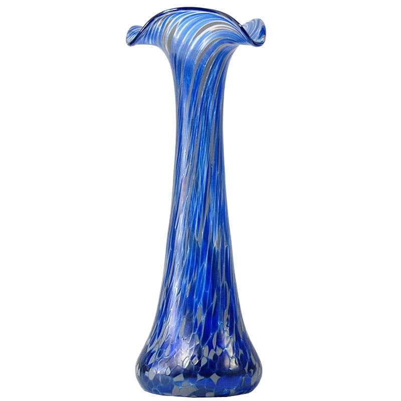 Wazon secesyjny, szkło niebieski, lata 20.