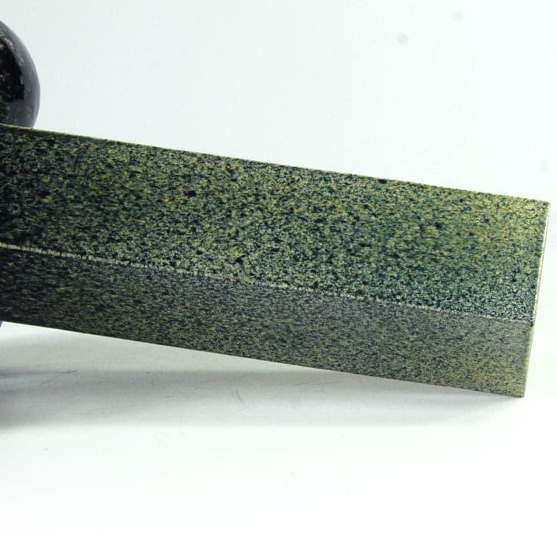 Postmodernist vase, olive, yellow, ceramics, Poland, 1980s. - 39027