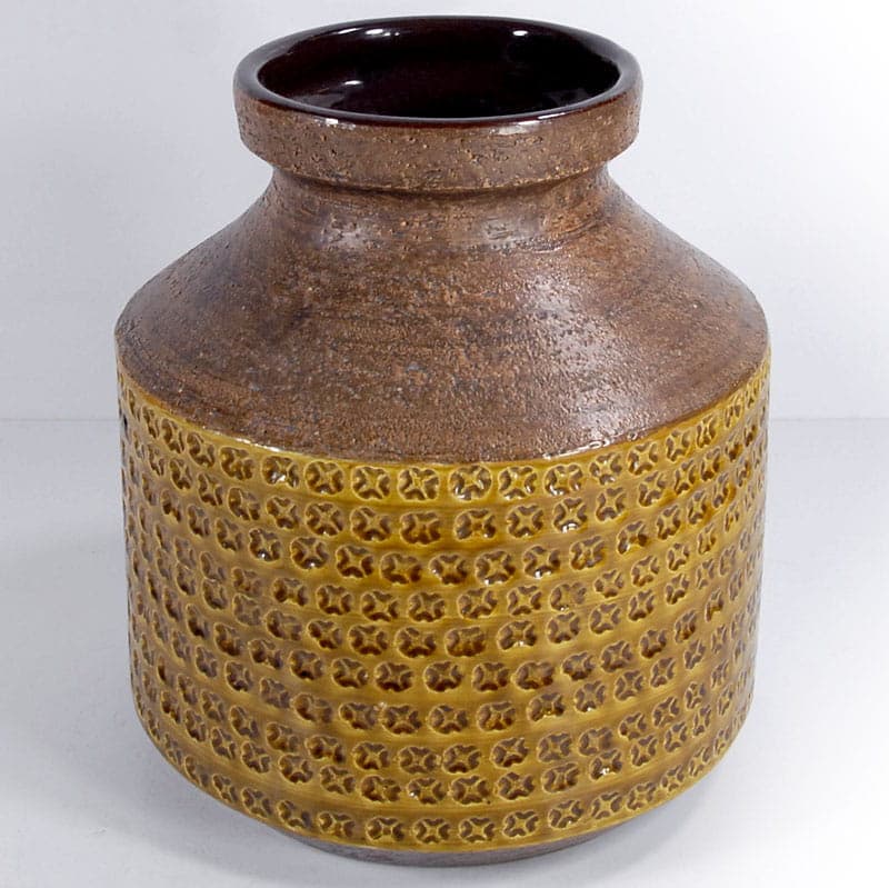 Ceramic vase, yellow, by A. Londi, Bitossi, Italy, 1960s. - 39004
