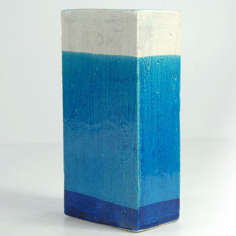 Wazon Rimini Blue, ceramika niebieska, proj. A. Londi, Bitossi, Włochy, lata 60. - 38996