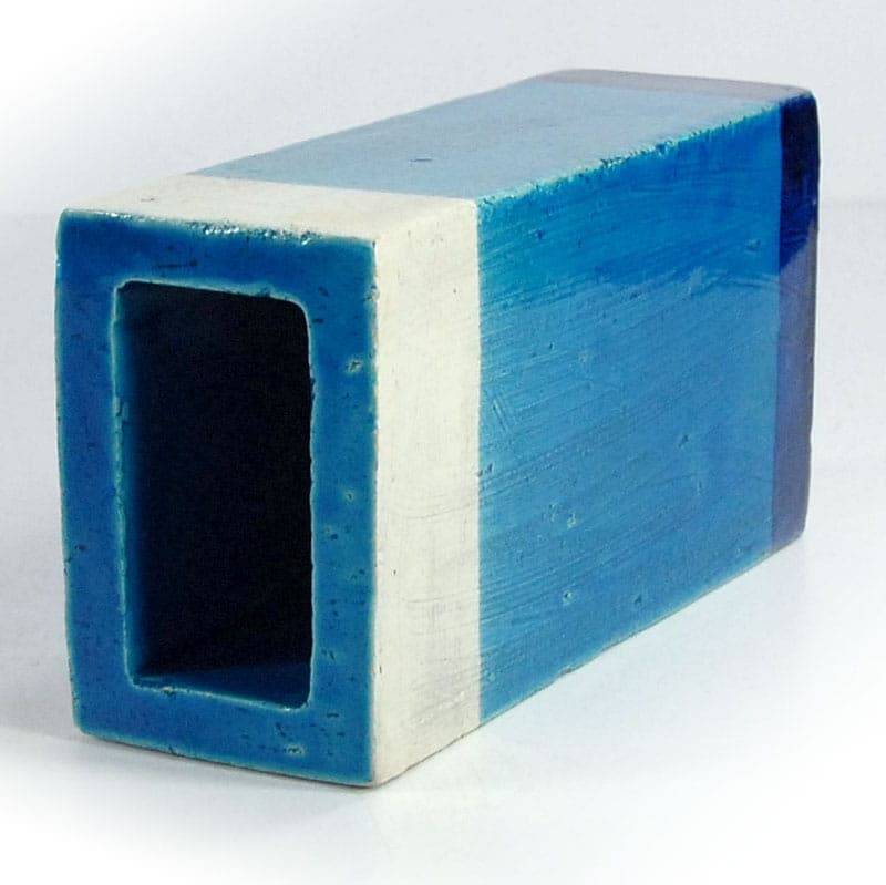 Wazon Rimini Blue, ceramika niebieska, proj. A. Londi, Bitossi, Włochy, lata 60. - 38997