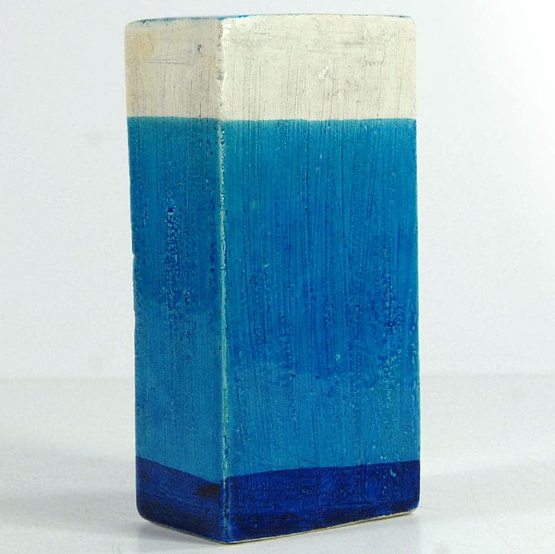 Wazon Rimini Blue, ceramika niebieska, proj. A. Londi, Bitossi, Włochy, lata 60. - 38995