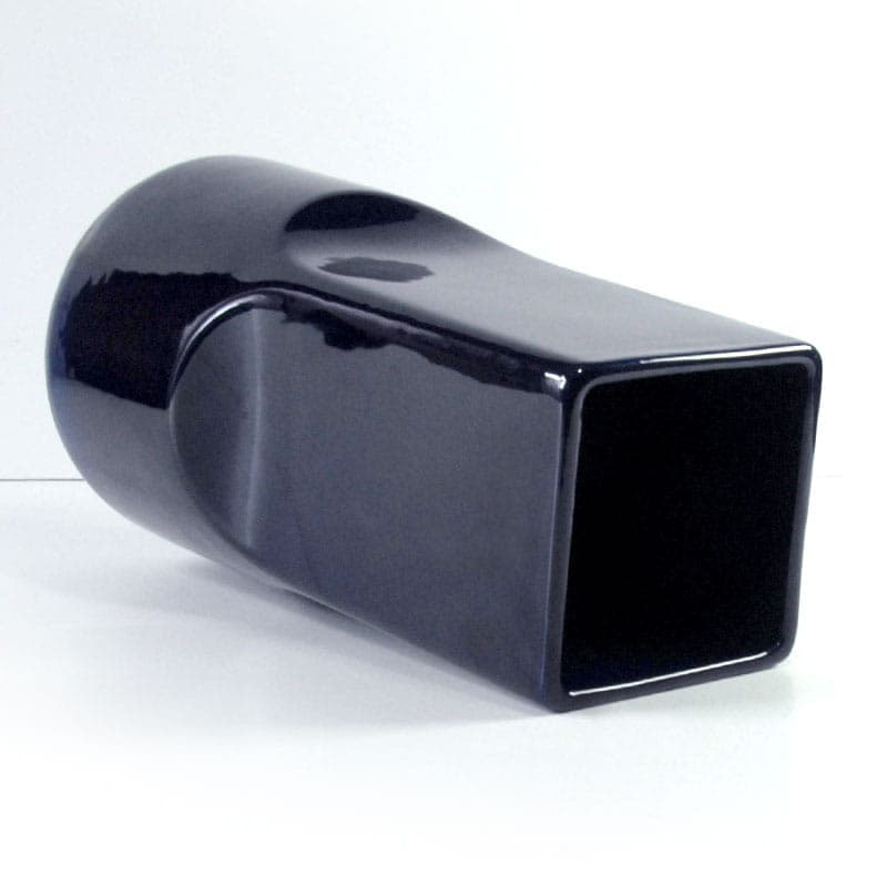 Vase Op Art, navy blue, ceramics, by Studio O.P.I. for Gabianelli, Italy, 1970s. - 39244