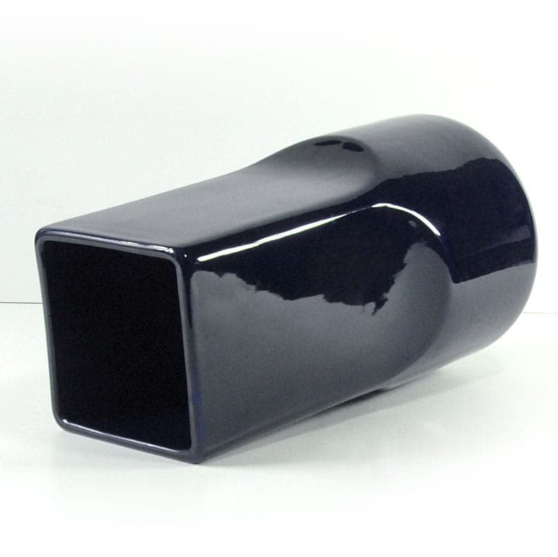 Vase Op Art, navy blue, ceramics, by Studio O.P.I. for Gabianelli, Italy, 1970s. - 39243