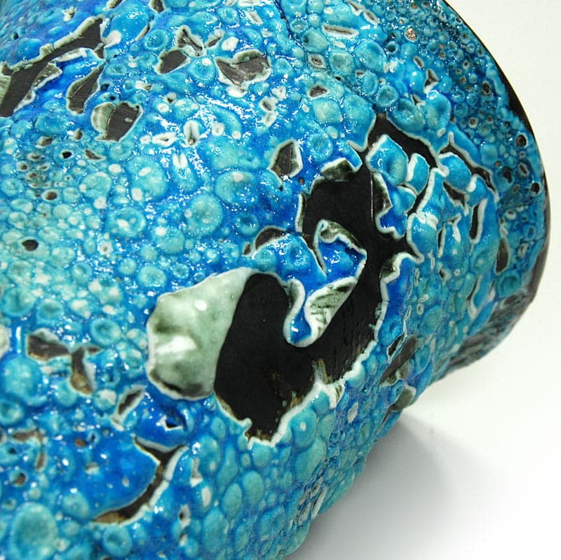 Wazon Cyclope, turkusowy, ceramika, proj. C. Cart, Francja, lata 60. - 39236