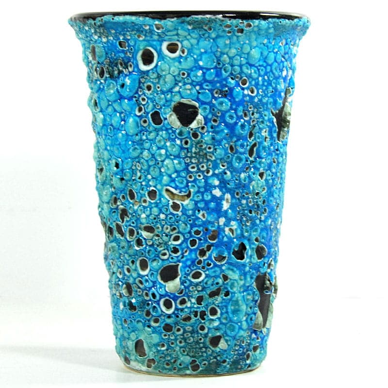 Wazon Cyclope, turkusowy, ceramika, proj. C. Cart, Francja, lata 60. - 39230