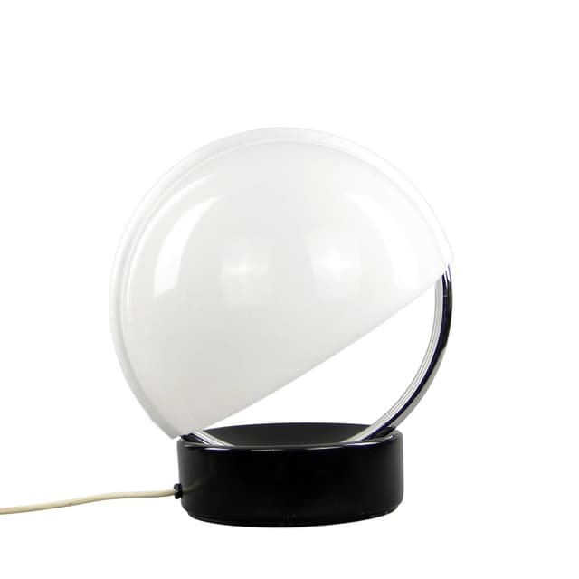 Lampa stołowa Leola, biała, plastik, Niemcy, lata 70. - WYMIARY