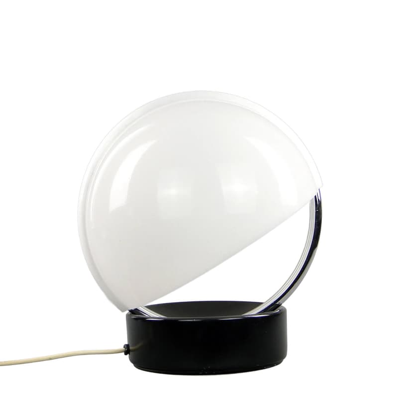 Lampa stołowa Leola, biała, plastik, Niemcy, lata 70.