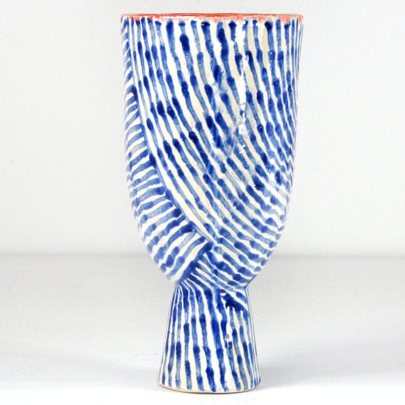 Artist's vase, white ceramic, by J. Wysocka-Panasiewicz, Poland, 21st c. - 39205