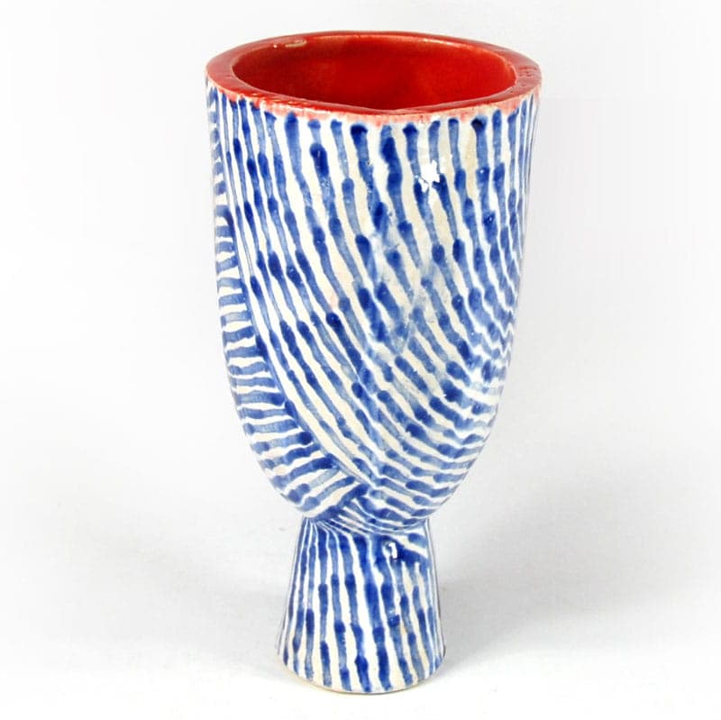 Artist's vase, white ceramic, by J. Wysocka-Panasiewicz, Poland, 21st c. - 39207