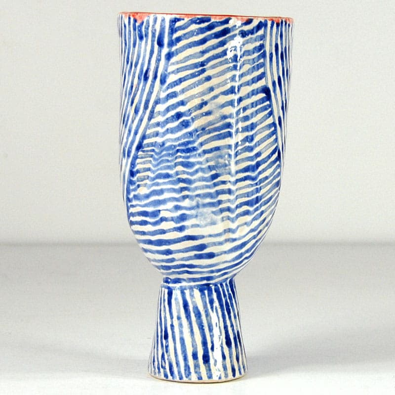 Artist's vase, white ceramic, by J. Wysocka-Panasiewicz, Poland, 21st c. - 39209