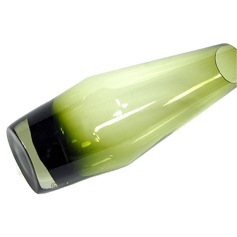 Zielony wazon ze szkła kryształowego, proj. T. Aladin dla Riihimäki Lasi, Finlandia, lata 60. - 4320