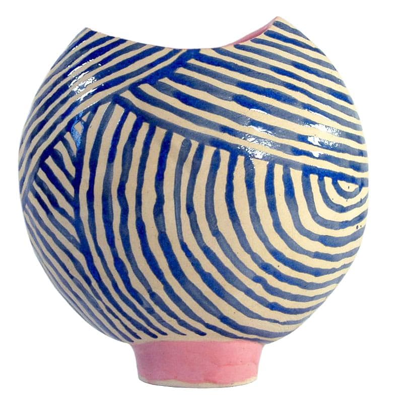 Authorial vase, ivory white ceramics, by J. Wysocka-Panasiewicz, Poland, 21st c.