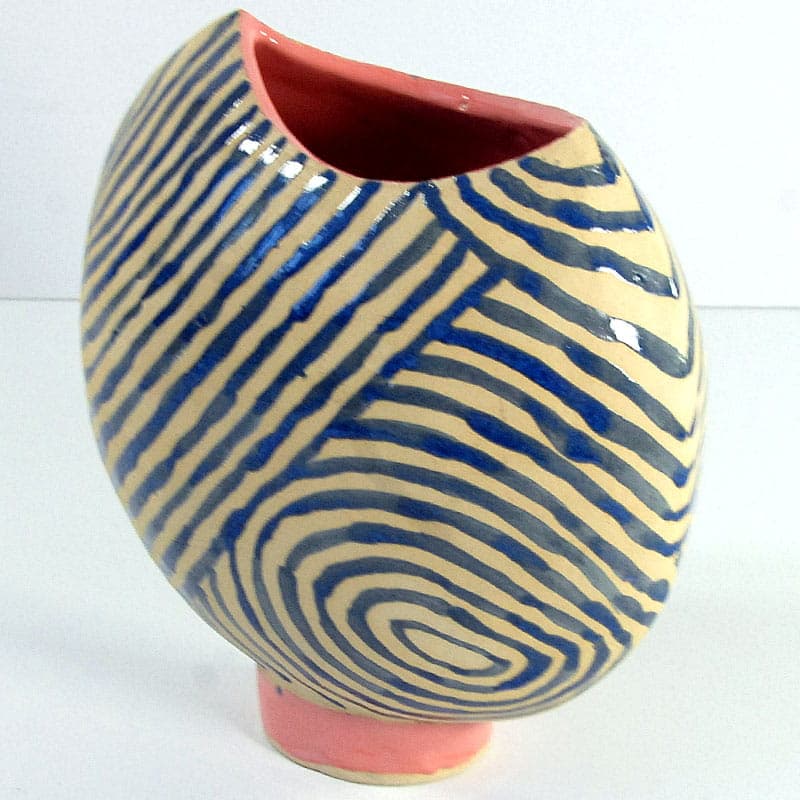 Authorial vase, ivory white ceramics, by J. Wysocka-Panasiewicz, Poland, 21st c. - 39169